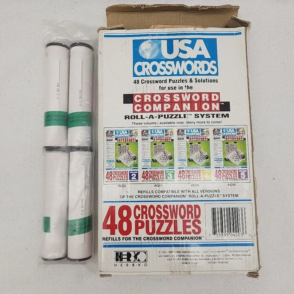 Crossword Companion USA CROSSWORDS System And Vol 3 Refill 48 More Puzzles READ